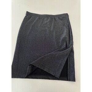 Rare Cha cha rel label 90’’s skirt Black & Silver Glitter Stretchy Mini Skirt M
